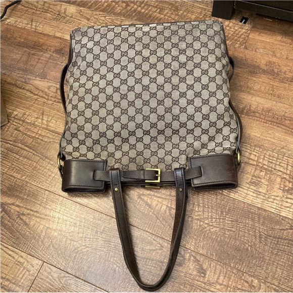 Gucci Vintage GG Canvas Buckle Tote - Picture 11 of 16
